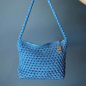 The Sak Blue Woven Crossbody Bag